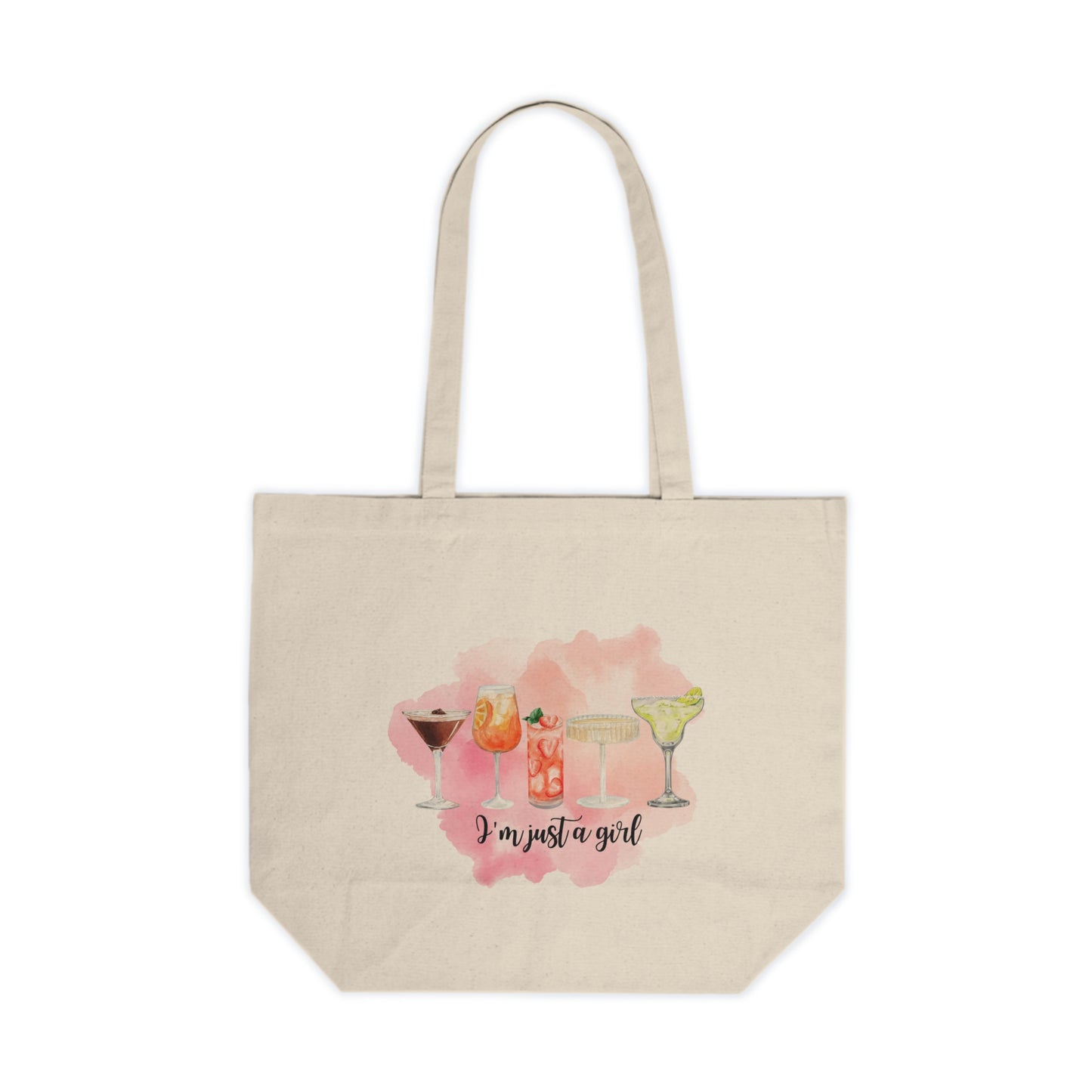 Canvas Tote Bag - Playful 'I'm just a girl' Design