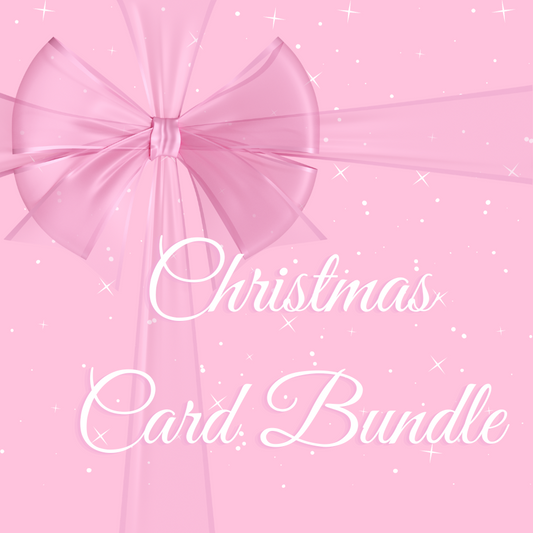 Pink Christmas Holiday Cards