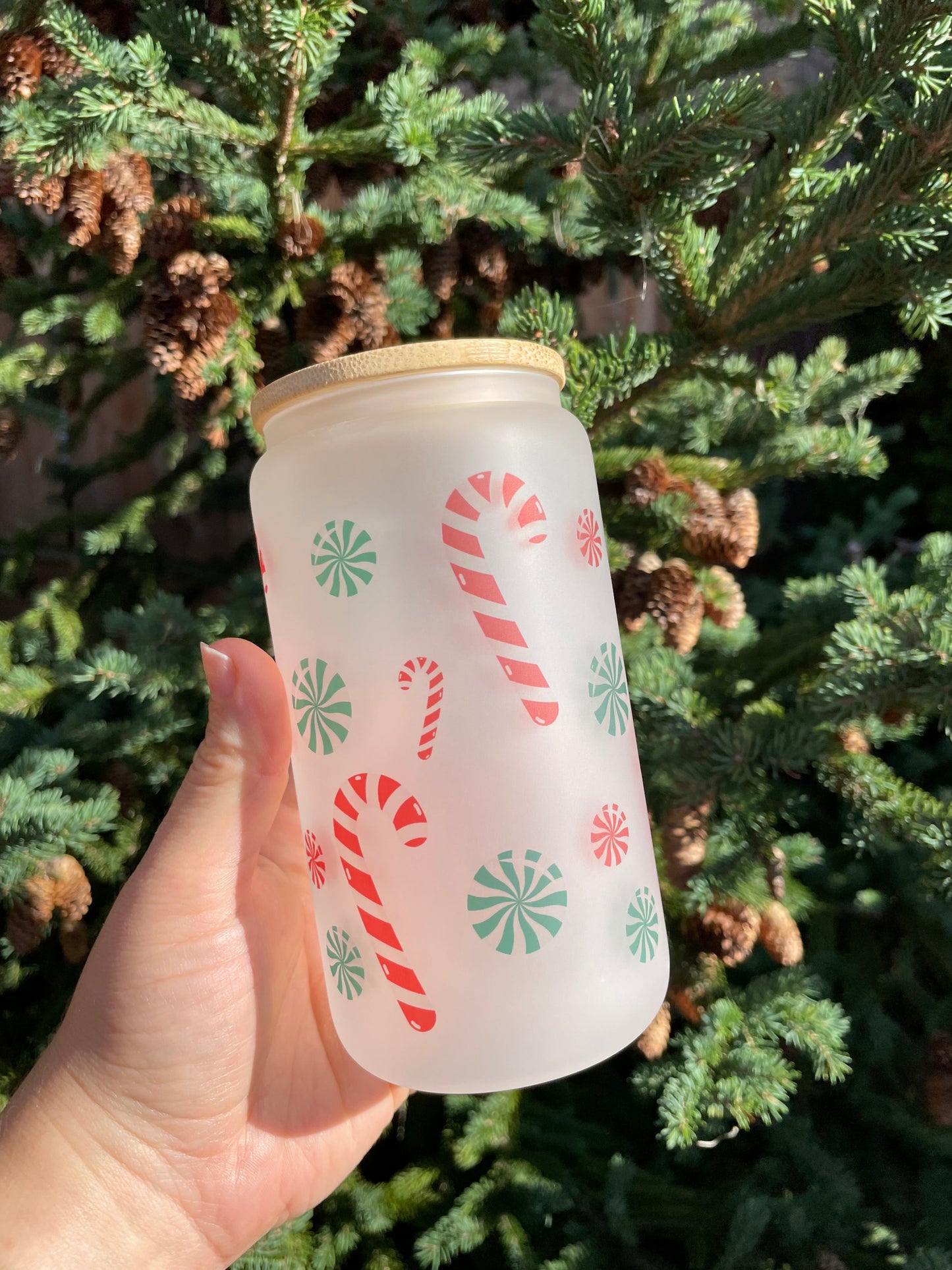 Candy Cane Forest Holiday Cup